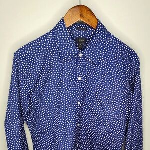 J. Crew Men’s Long Sleeve Button Down Shirt Navy Floral Size M